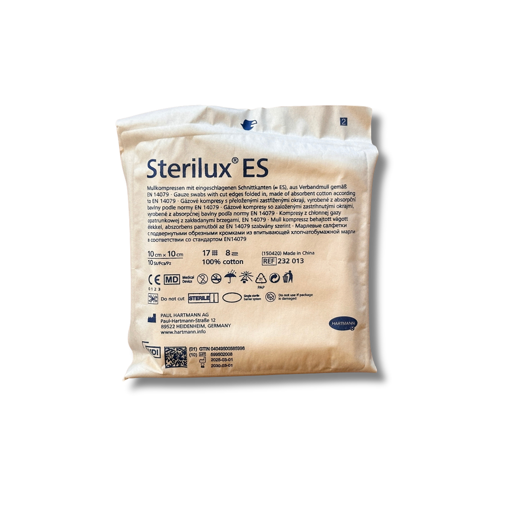 Sterilux® ES steril hajtogatott mull-lap (10 × 10 cm; 10 db)