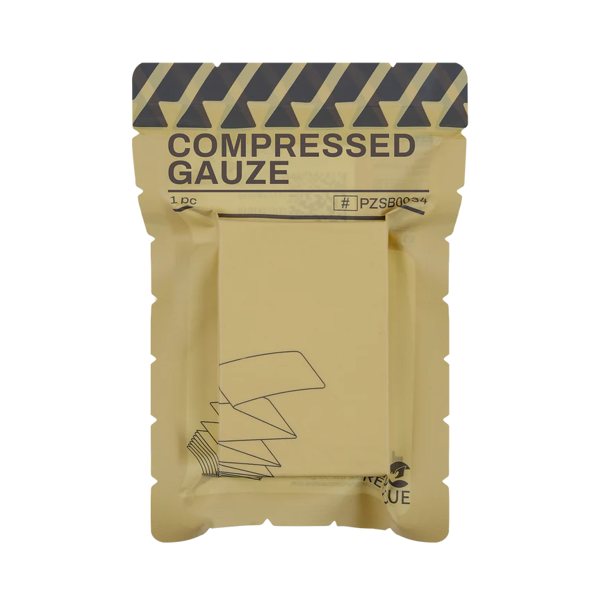 Kompresszált géz – vákuumcsomagolt vérzéscsillapító kötszer (Rhino Rescue)